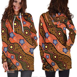 Hoodie Dress Aboriginal Dot Unique Style Turtle