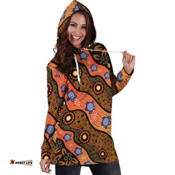 Hoodie Dress Aboriginal Dot Unique Style Turtle