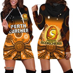 Perth Scorchers Hoodie Dress Gradient Aboriginal Dot Painting