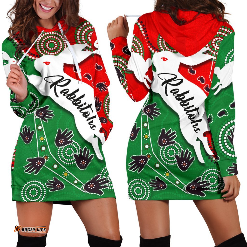 Rabbitohs Forever Hoodie Dress Indigenous