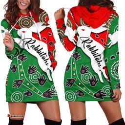 Rabbitohs Forever Hoodie Dress Indigenous