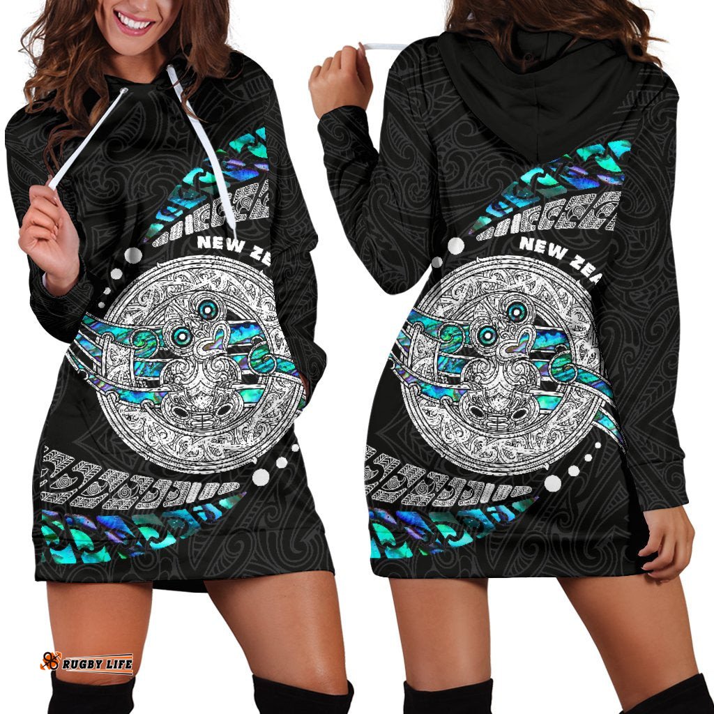 Maori New Zealand Women's Hoodie Dress Hei Tiki Sport Style
