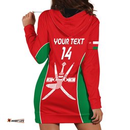 Personalised Oman Cricket Hoodie Dress Dynamic Version
