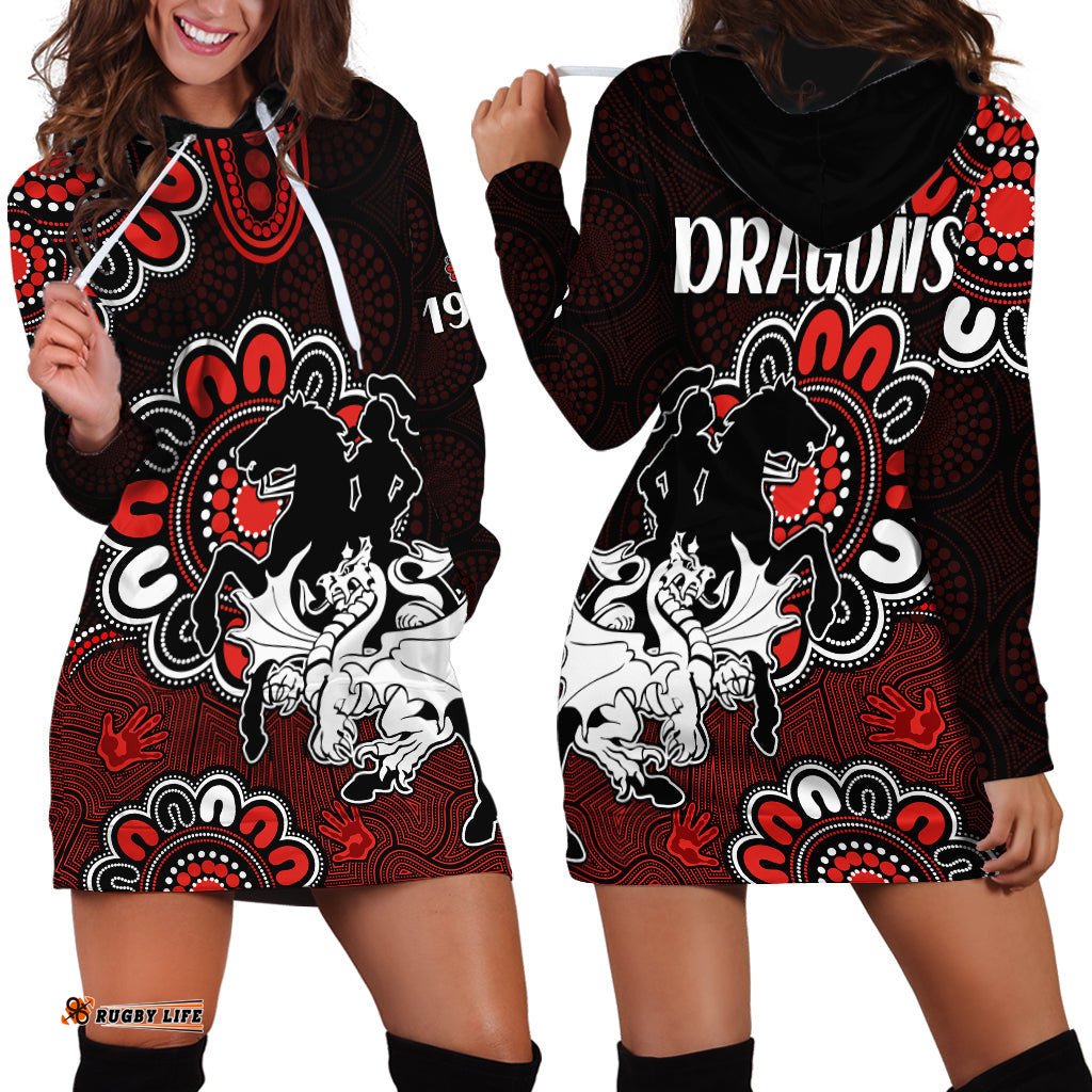 NRL St. George Illawarra Dragons Rugby Saints 1998 Aboriginal Hoodie Dress