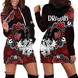 NRL St. George Illawarra Dragons Rugby Saints 1998 Aboriginal Hoodie Dress