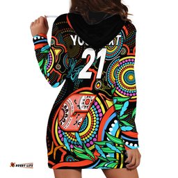 Custom Giants Football Aboriginal Art Hoodie Dress NAIDOC Indigenous Tribal