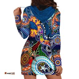 Custom NAIDOC Week 2024 Adelaide Crows Hoodie Dress Australia Aboriginal Dot Painting
