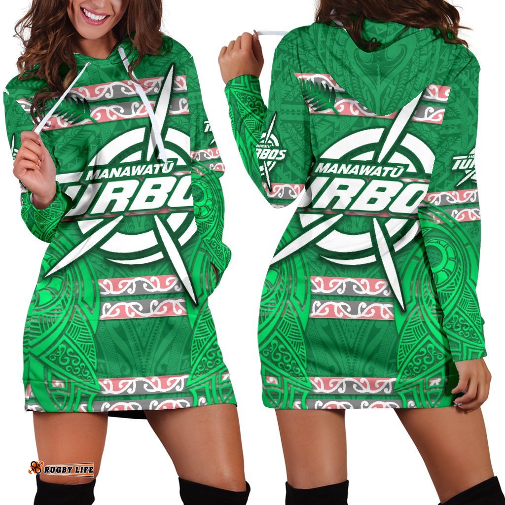 Manawatu Turbos Women Hoodie Dress Maori Vibes