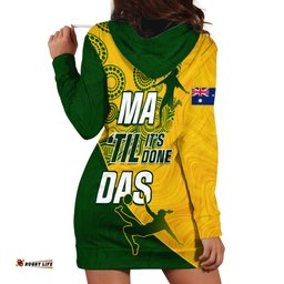 Matildas Soccer Hoodie Dress Australian Indigenous National Color
