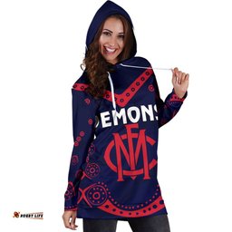 Melbourne Demons Indigenous Women Hoodie Dress Football