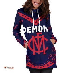 Melbourne Demons Indigenous Women Hoodie Dress Football