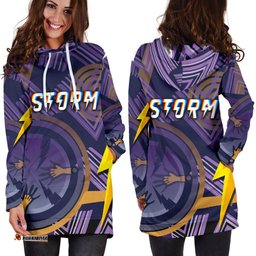Melbourne Storm Women's Hoodie Dress Simple Indigenous Purple