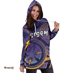 Melbourne Storm Women's Hoodie Dress Simple Indigenous Purple