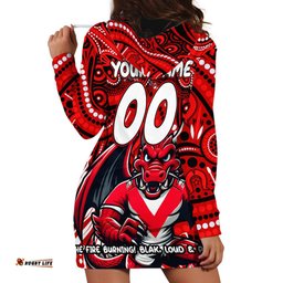 Custom Australia NAIDOC Week 2024 Hoodie Dress Dragons Mascot Keep The Fire Burning