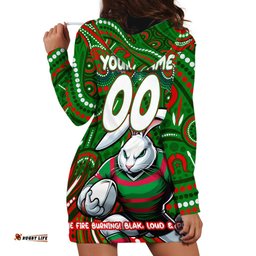 Custom Australia NAIDOC Week 2024 Hoodie Dress Rabbitohs Mascot Keep The Fire Burning