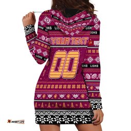 Personalized Lions Football Xmas Hoodie Dress Australia AFL Mascot