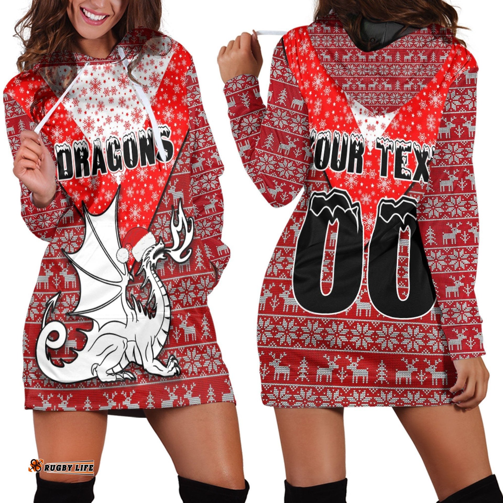 Custom Vibe Hoodie Clothing St. George Illawarra Dragons Aboriginal Tattoo Hoodie Dress