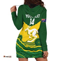 Custom Australia Hockeyroos Hoodie Dress Aussie Kangaroo Indigenous Art