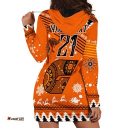 Custom Giants Football Hoodie Dress Christmas Vibe