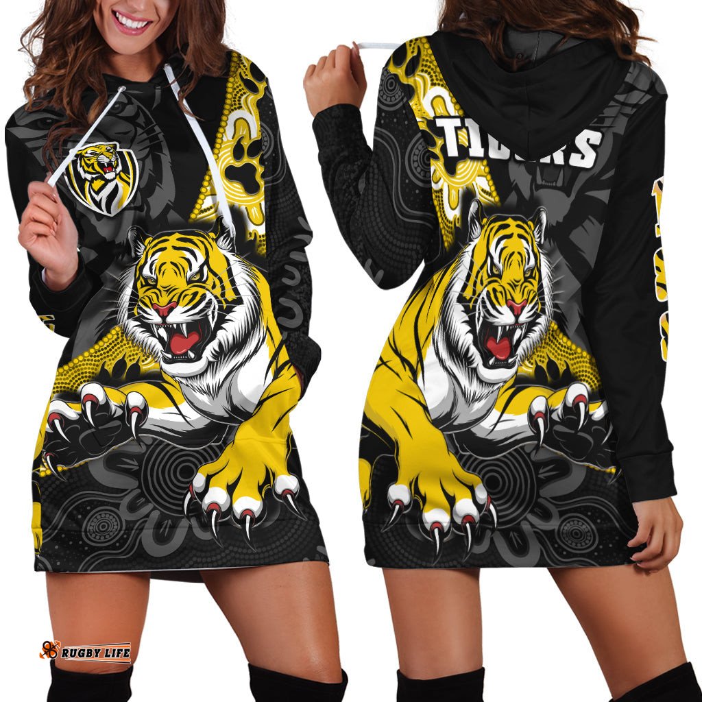 Richmond Football Hoodie Dress Tigers 1885 Indigenous Basic Style