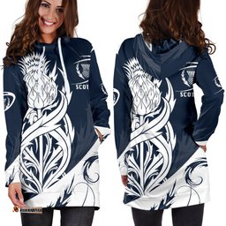 Scottish Rugby Women's Hoodie Dress Thistle Vibes Navy