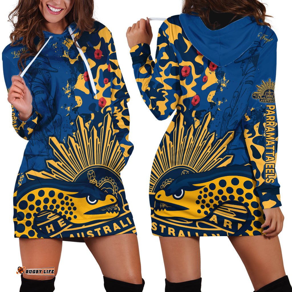NRL ANZAC Parramatta Eels Hoodie Dress Camouflage