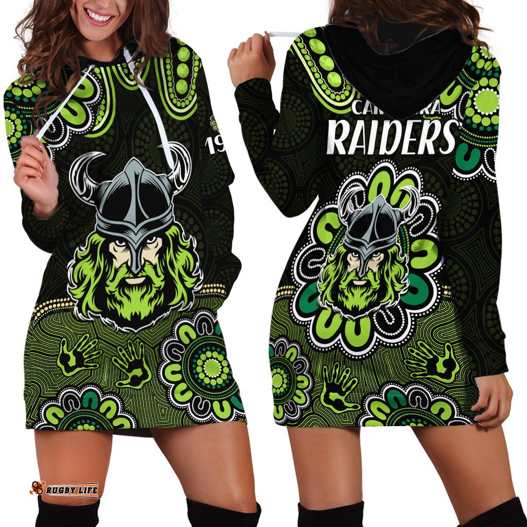 NRL Canberra Raiders Rugby 1981 Aboriginal Hoodie Dress