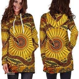 Hoodie Dress Australian Aboriginal Snake Rainbow Serpent