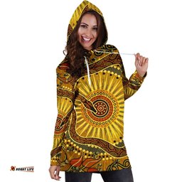Hoodie Dress Australian Aboriginal Snake Rainbow Serpent