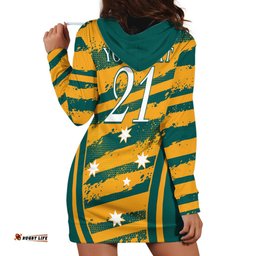 Custom Australia Rugby Hoodie Dress Wallabies Mascots Indigenous Aboriginal Version