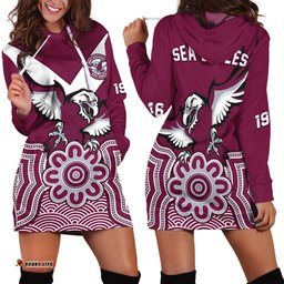 Sea Eagles Rugby Hoodie Dress Manly Warringah Indigenous Art