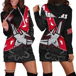 Essendon Football Hoodie Dress Go Bombers 1872 Aboriginal Art