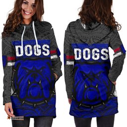 Western Women's Hoodie Dress Dogs Unique Vibes