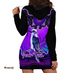 Personalised Australia Sagittarius Kookaburra Zodiac Hoodie Dress Auz Astrology Aboriginal Purple