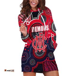 Custom Personalised And Number Demons AFL Hoodie Dress Aboriginal Patterns 09