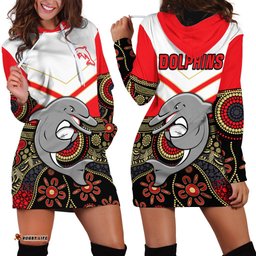 Dolphins Rugby Hoodie Dress Indigenous Dynamic Version 04