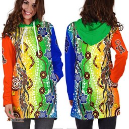 NAIDOC Aboriginal Lizard And Turtle Hoodie Dress
