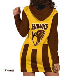 Hawthorn Football Hoodie Dress Go Hawks Sporty Style