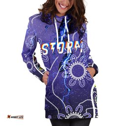 Melbourne Storm Women's Hoodie Dress Indigenous