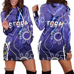 Melbourne Storm Women's Hoodie Dress Indigenous