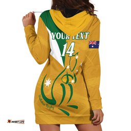 Custom Australia Rugby Hoodie Dress 2024 Wallabies Grunge Style