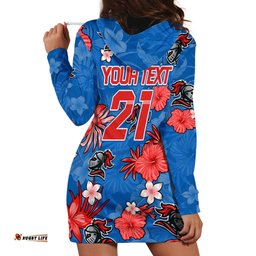 Custom Knights Rugby Hoodie Dress Beautiful Floral Pattern Spring Summer Vibe