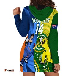 Custom Australia And India Cricket Hoodie Dress World Cup Final Together