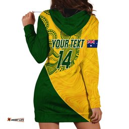 Custom Matildas Soccer Hoodie Dress Australian Indigenous National Color