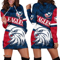 USA Rugby Women's Hoodie Dress Eagles Sporty Style