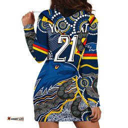 Custom Text And Number The Crows Football Hoodie Dress Adelaide Be Unique Aboriginal Dots