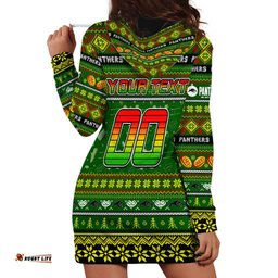 Personalized Panthers Rugby Xmas Hoodie Dress Australia NRL Mascot