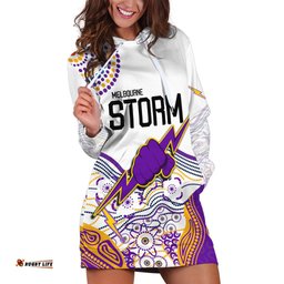 Personalised Melbourne Storm Hoodie Dress Special NRL Rugby Indeginous Aboriginal