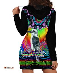 Personalised Australia Sagittarius Kookaburra Zodiac Hoodie Dress Auz Astrology Aboriginal Rainbow