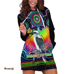 Personalised Australia Sagittarius Kookaburra Zodiac Hoodie Dress Auz Astrology Aboriginal Rainbow